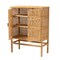 Baxton Studio Vivan Modern Bohemian Natural Brown Rattan and Mahogany Wood 3-Shelf Storage Cabinet 228-13134-ZORO - alternate 5